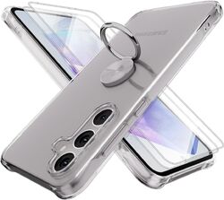 Für Samsung A16 S24FE A15 A05S A55 Schutzhülle Klar Silikon Hülle & Ring +