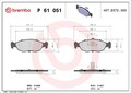BREMBO Bremsbelagsatz, Scheibenbremse P 61 051 für PEUGEOT CITROËN