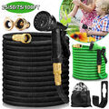 30m Flexibler Gartenschlauch Flexibel Wasserschlauch Dehnbarer 8 Sprühfunktionen