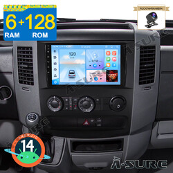 10.1" 6+128GB Android 14 Autoradio GPS Navi CarPlay Kam Für VW Crafter 2006-2016
