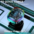 Bluetooth V5.0 Car Wireless FM Transmitter Adapter 2USB PD Charger AUX Y5R7