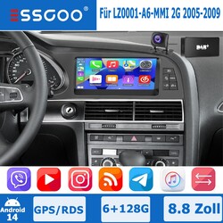 CarPlay GPS Navi Für AUDI A6 C6 MMI 2G 2005-2009 DAB+128G Android 8.8" Autoradio