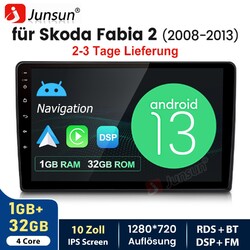 DAB+ Android13 Autoradio GPS NAVI WIFI Carplay Für Skoda Fabia II542 545 2007-14