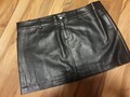MANGO MNG Toller weicher Rock schwarz  L (42/44) Kunst-Leder-Optik Mini-Rock