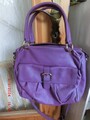 Damenhandtasche Leder von Maxx New York, Beere Lila neuwertig