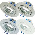 Feuchtraum LED Einbauspot IP44 | 230V | GU10 MR16 | Lochmaß 60–68 mm | Bad Küche