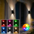 1-4Stk LED Solarleuchten Wandlampen Zaunleuchte Gartenleuchte Außen Treppen Lamp