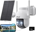 ieGeek 2K Überwachungskamera Aussen Akku Kabellos Nachtsicht PTZ 360° Solar PIR
