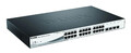 D-Link 28-Port Gigabit PoE+ Switch 24x RJ45 4x SFP Layer2 Managed Schwarz