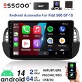 DAB+ Für Fiat 500 2007-2015 9" 64GB Android 14 Autoradio Carplay GPS Navi BT RDS