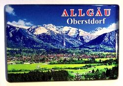 OBERSTDORF ,ALLGAEU  SOUVENIR,  KÜHLSCHRANKMAGNET-REISEANDENKEN-3011