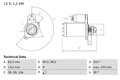 Anlasser Starter BOSCH 0 986 016 330 +67.90€ Pfand für AUDI A6 VW A4 PASSAT 50 1