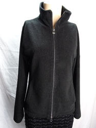 Street One Fleece Jacke Gr. 36 Schwarz