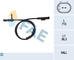 FAE ABS Sensor Raddrehzahl 78107 für S211 CLS KLASSE W211 MERCEDES SL Model C219
