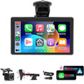 7" Wireless Apple CarPlay Android Auto Tragbar Autoradio Touchscreen BT + Kamera