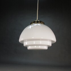 Art Deco Lampe Hängelampe Stufen Opalglasschirm Deckenleuchte Deckenlampe Nr.049