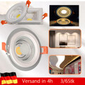 1/3x 165mm LED Einbaustrahler Ultra Flach 6W 9W 12W 18W Einbauleuchte Einbauspot