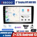 DAB+ CarPlay Android 13 32G Autoradio GPS +Kam MIK Für Fiat Ducato Peugeot Boxer