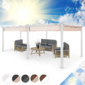 Pavillon 3x6 m Gartenzelt Pop-up Wasserdicht Stabil Pergola UV-Schutz Dach Beige