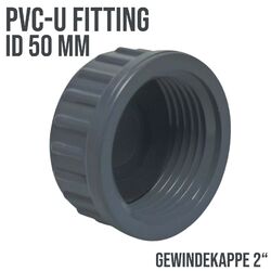 PVC Klebe Fittings Rohr Muffe Kappe Winkel 45° 90° T-Stück Kreuz Bogen 50 mm