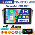 4G+64GB Apple Carplay Autoradio Für Mazda 3 2004-2009 BK Android 13.0 GPS KAM FM