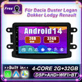 Autoradio Für Dacia Duster Logan Dokker Lodgy Renault Navigation Android 14 GPS 