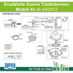 Ersatzteile SUEVIA Tränkebecken Modell 43A 100.0043