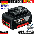 18V 8000mAh Akku für Bosch Professional 18V System GBA GSR GSB GBH BAT618 BAT620
