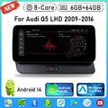 10.25" Android 14 IPS Autoradio GPS Navi für Audi Q5 CarPlay WiFi DVR 6+64GB SWC