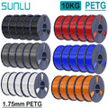 SUNLU 10x 1KG PETG 3D Drucker Filament 1.75mm PETG 10KG For FDM 3D Printers