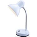 Tischleuchte/Nachttischlampe Kunststoff weiß chrom Flexo BASIC