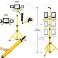 50W 100W 200W LED Fluter Flutlicht Gelb Stativ Baustrahler Scheinwerfer +Stecker