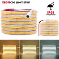 12V 24V COB LED Streifen CW/NW/WW Band Stripe IP68 Wasserdicht Selbstklebend