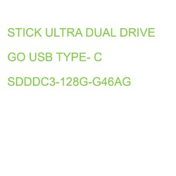 STICK ULTRA DUAL DRIVE GO USB TYPE- C SDDDC3-128G-G46AG (0619659203917)