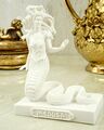 Alabaster Dekofigur Medusa 12 cm Skulptur weiß Gottheit Athene 