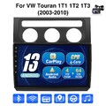 Android 13 Auto 4+64G CarPlay Autoradio GPS RDS AHD Kam Für VW Touran 2003-2010