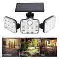 138LED Solarleuchte Fluter mit Bewegungsmelder Solarlampe 3 Modi Strahler 2500LM