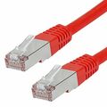 CAT 6 Patchkabel, S/FTP (PiMF), rot, 10 m, doppelt geschirmt, Netzwerk LAN DSL