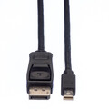 DisplayPort Kabel, DP Stecker - Mini DP Stecker, schwarz, 2 m