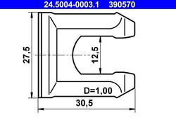ATE Halter, Bremsschlauch 24.5004-0003.1