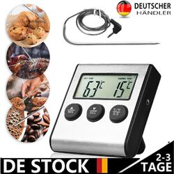 Fleischthermometer Digital Bratenthermometer Grillthermometer Backofen Kabellos
