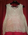 Spitzentop Träger-Shirt Damen Top  Gr.38/40 Weiss Neu Ungetragen