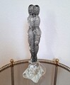 Murano glass sculpture "THE LOVERS" with silver flakes signed Alfredo Rossi