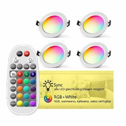 5W Bluetooth LED Einbaustrahler RGB+WW+CW Einbauleuchte Decken WIFI Dimmbar IP20