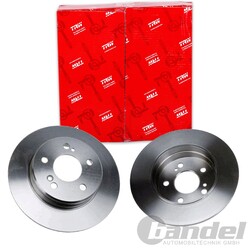 2X TRW BREMSSCHEIBEN 278mm VOLL HINTEN PASSEND FÜR CHRYSLER CROSSFIRE