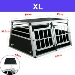 Aluminium Hundetransportbox ALU Hunde transportbox Autotransportbox Neu