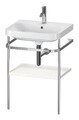 Duravit Happy D.2 Plus C-Shaped Set mit Metallkonsole mit Hahnloch 575 x 490...