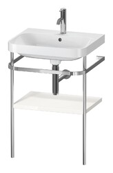Duravit Happy D.2 Plus C-Shaped Set mit Metallkonsole mit Hahnloch 575 x 490...
