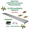 Aquarium LED-Beleuchtung 30-200 cm, LED-Leuchtbalken für Pflanzenaquarien, LED