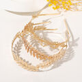 Gold Metall Blatt Stirnband Legierung Schmetterling Baum Blatt Hoop Braut ψ